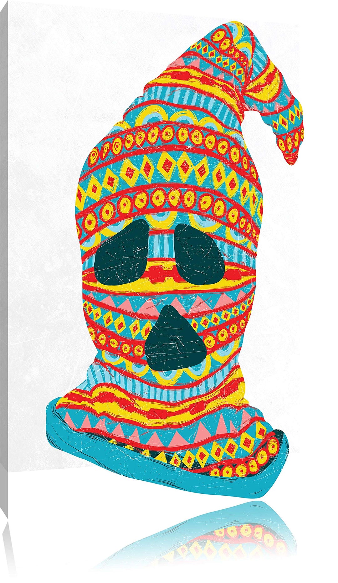 Ghost thief white Bild auf Leinwand, XXL riesige Bilder fertig gerahmt mit Keilrahmen, Kunstdruck au
