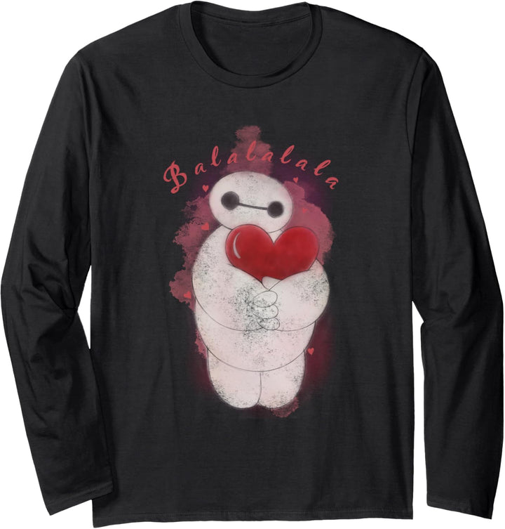 Disney Big Hero 6 Baymax Heart Portrait Langarmshirt