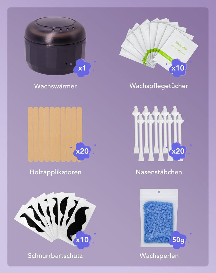 Nasenhaar Wachs, Mini Wax Nasenwachs-Set für Männer und Frauen tragbarer Nasenhaarentferner, Nase Wa