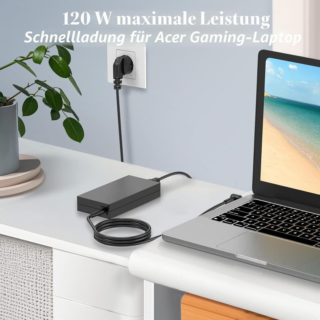 QYD 120W 19.5V 6.15A Ladegerät-Notebook-Netzteil für HP Omen 17-W101ng 17-W104ng TouchSmart 15-J078c