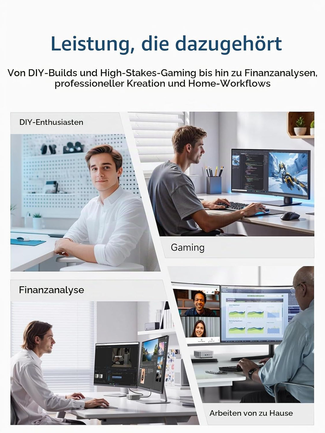 MINIS FORUM AI Mini PC M1 Pro-285H mit Intel Core Ultra 9 Prozessor 285H (16C/16T, bis zu 5,4 GHz),