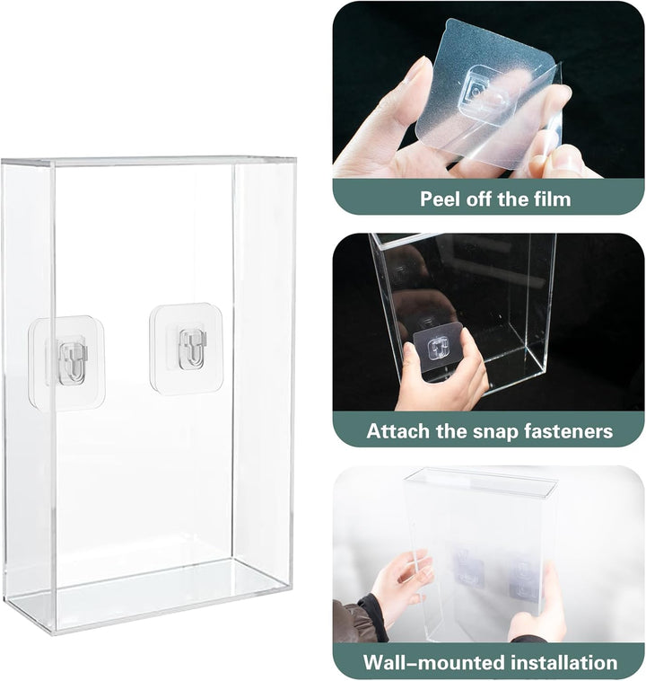 Buchschutz für Bibel Bibelvitrine Buchvitrine Transparenter Acryl Wandhalterung für Schlafzimmer, Wo