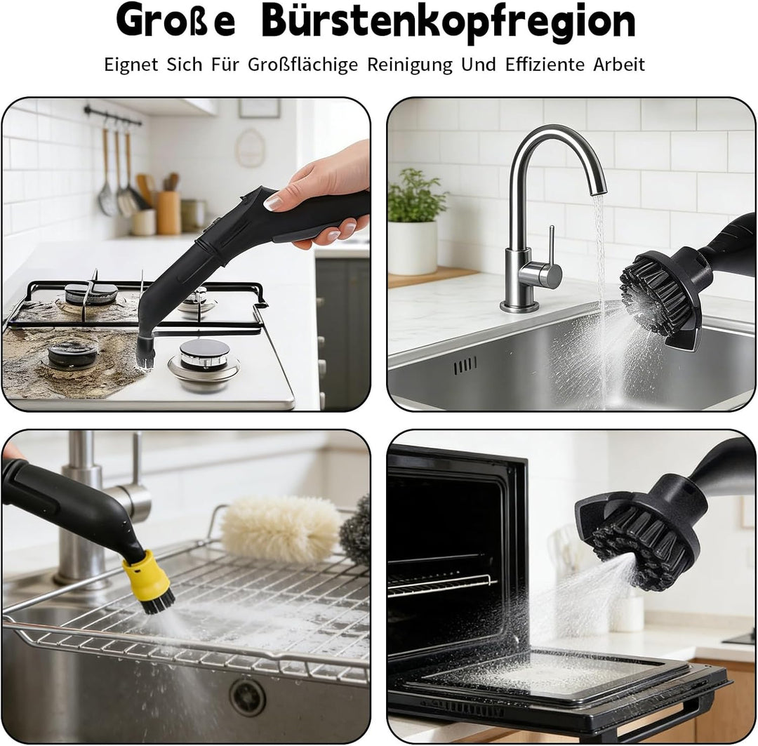 10 Stück Set für Kärcher Dampfreiniger Zubehör SC1 SC2 SC3 SC4 SC5(Verlängerte Düse, Gebogene Düse,