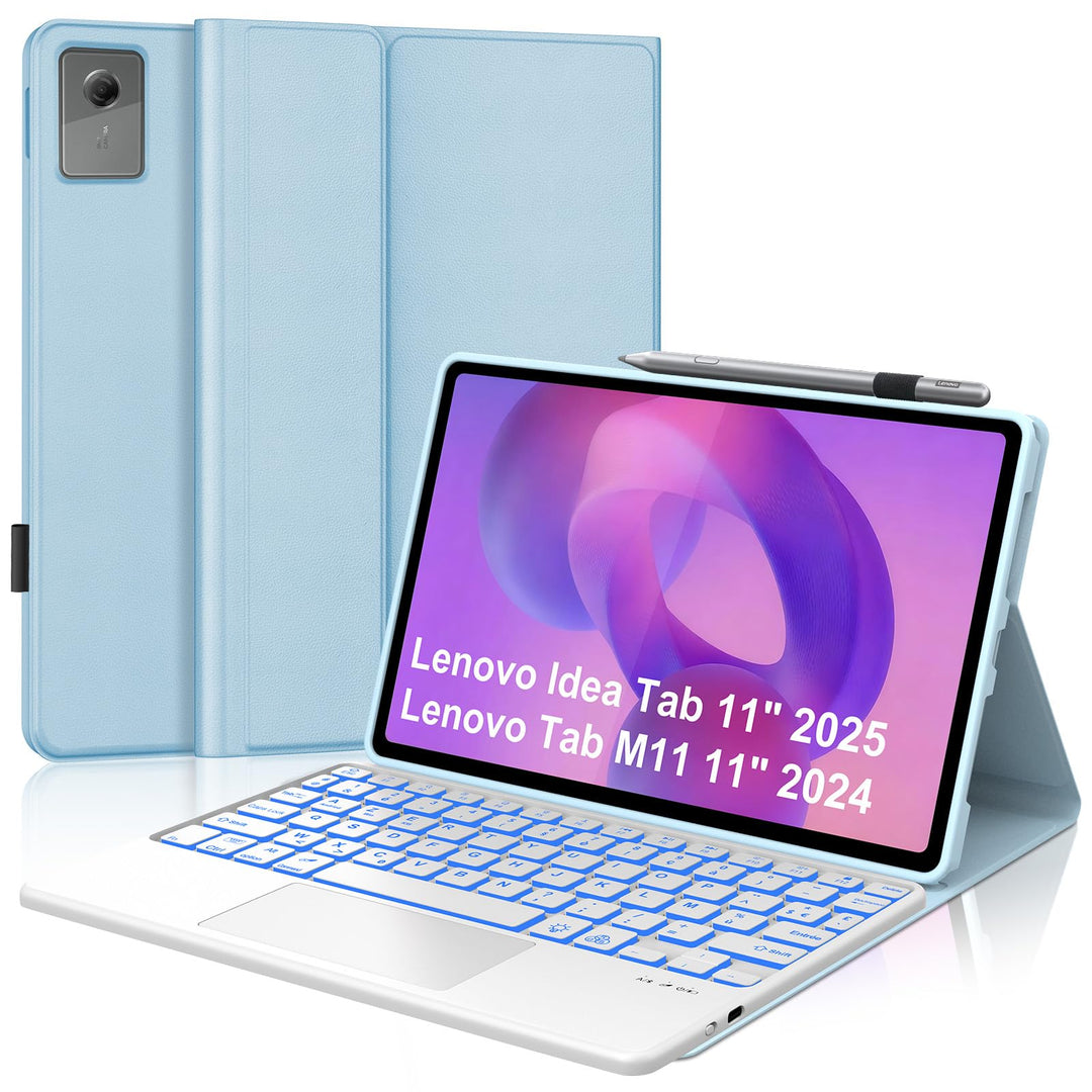 FOGARI Für Lenovo Idea Tab 2025 11/Tab M11 2024 11 Zoll Tastaturabdeckung | Abnehmbare Bluetooth-Tas
