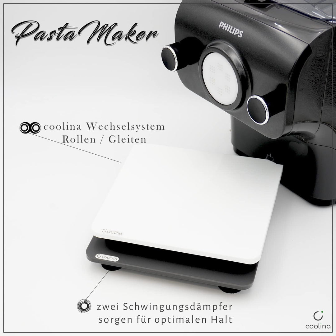 coolina Premium Gleitbrett Rollbrett Gleiter Slider - passend für Philips Pastamaker Avance - aus Ac
