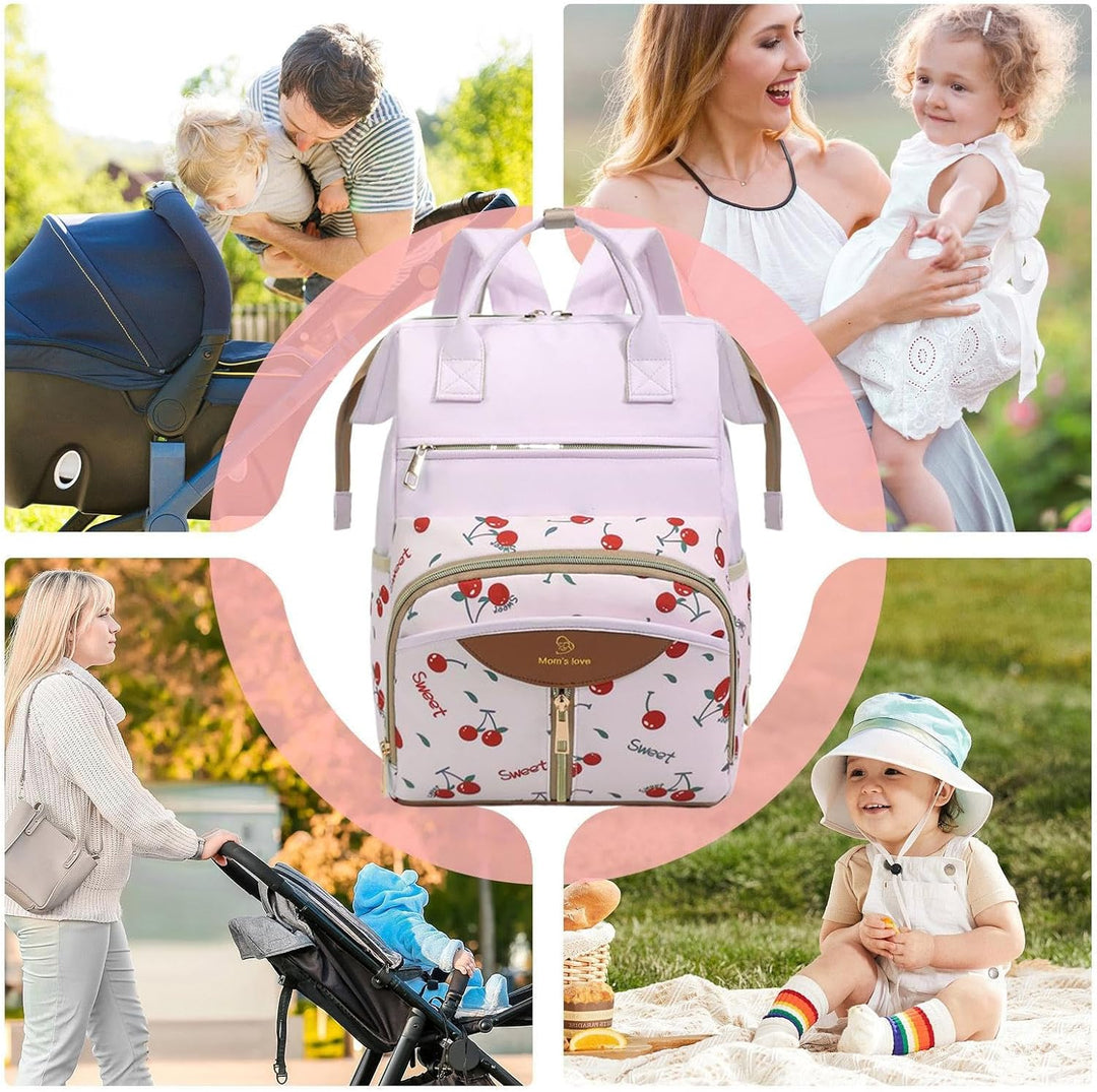 Generisch Wickelrucksack - Wickeltasche Mit Isoliertem Flaschenfach | Reise Baby Tasche Mit Wickelun