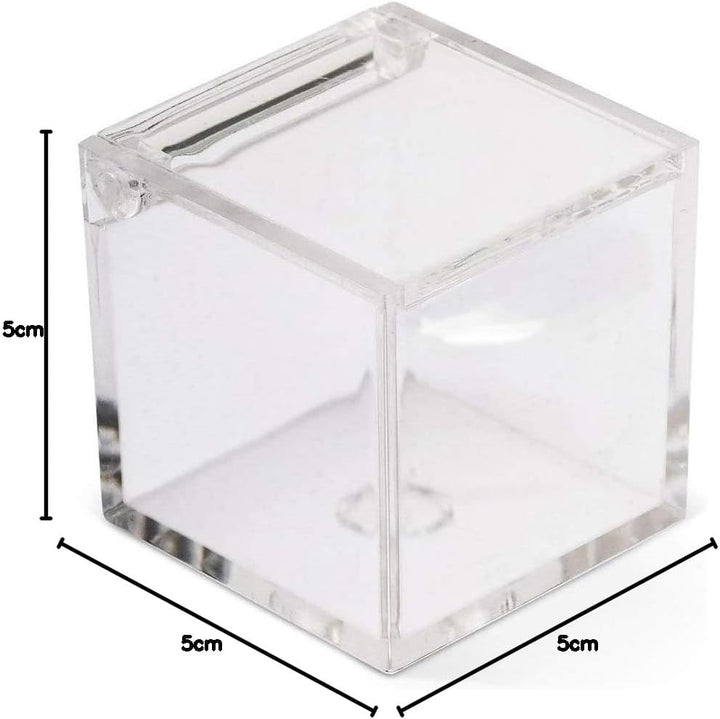 Portaconfetti Schachtel aus Plexiglas 5 x 5 x 5 Paket, 50-teilig