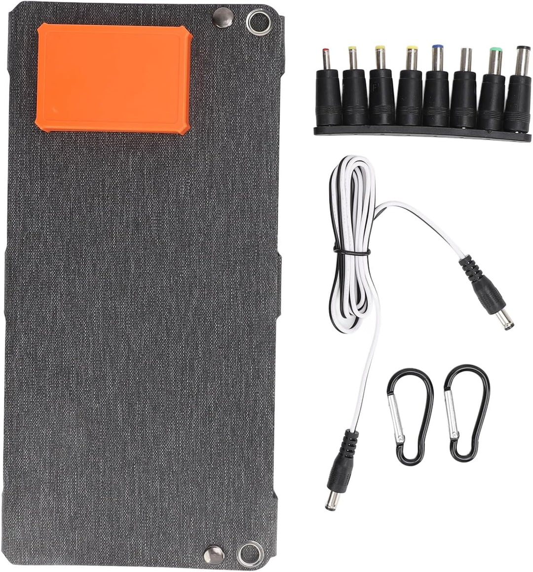 80 W Faltbares Solarpanel-Ladegerät mit 12 V, 5 V Schnellladung, QC, Dual-USB-Ausgang für Handys, Ta