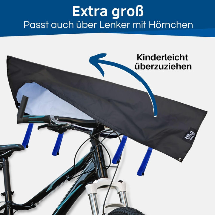 HiLo sports Lenkerschutzhülle E-Bike wasserdicht - [Für alle Fahrradlenker] - Passt auch für grosse