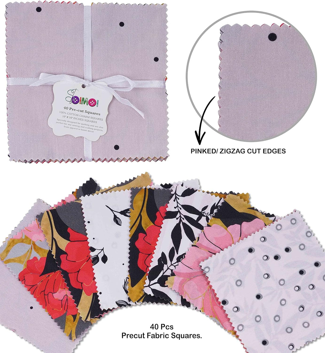 Soimoi Voraus 10 Zoll Druckt Baumwollstoff Bundel Quilting Quadrate Charme Pack Diy Patchwork Nahen