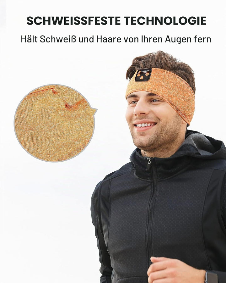 Schlafkopfhörer Bluetooth-Stirnband, Upgrage Soft Sleeping Wireless Music Sport Headbands, Long Time