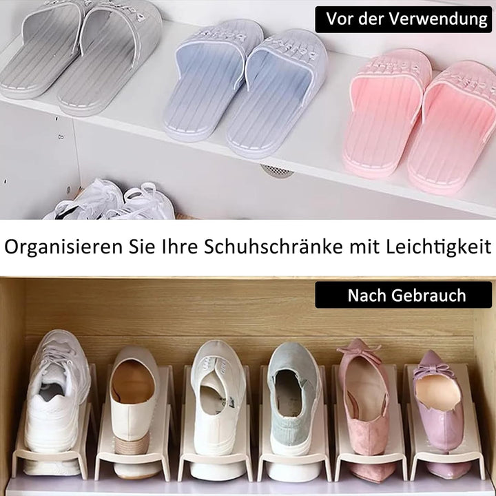 VIQIHEOE Schuhschlitze Organizer, 8 Stück rutschfest Schuhhalter, Schuh Organizer Schublade, Platzsp