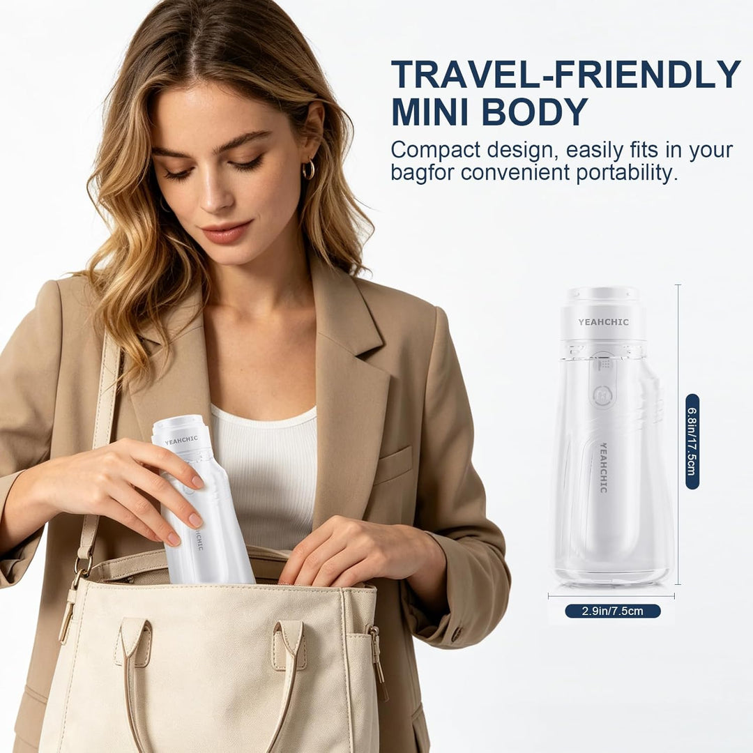 Tragbares Bidet für Reisen - USB-C Wiederaufladbar, 3 Modi, 400 ml, Wasserdichter Sprüher + 2 Düsen