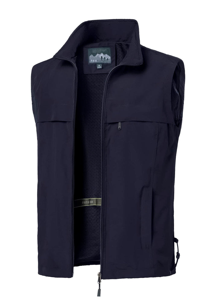 MeiLayM Herren Outdoor Angelweste Multi Pocket Weste Sommer Schnell Trocknende Weste Sport Reissvers