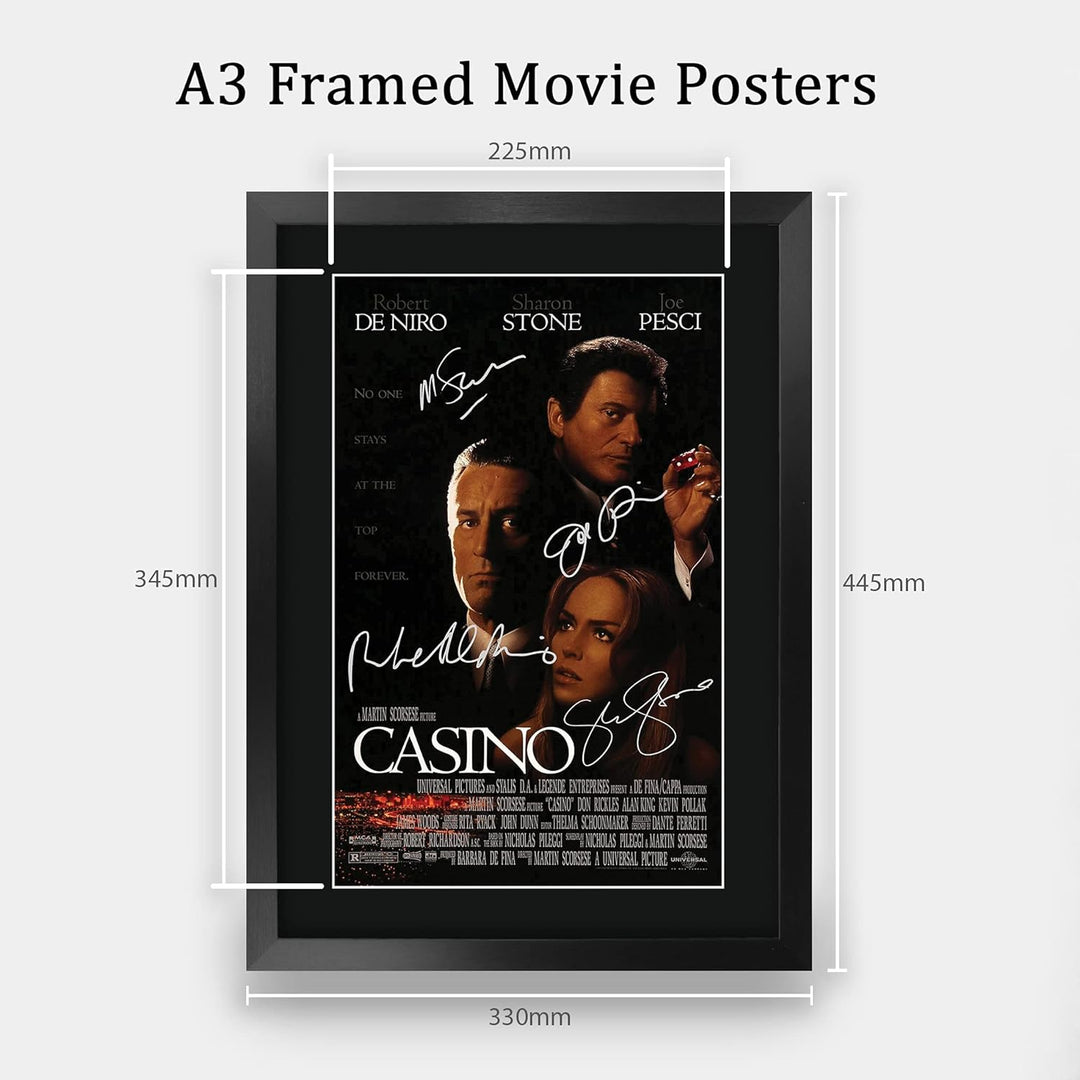 HWC Trading Casino A3 Gerahmte Signiert Gedruckt Autogramme Bild Druck-Fotoanzeige Geschenk Für Film