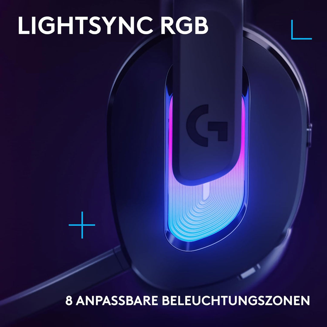 Logitech G G522 LIGHTSPEED kabelloses Gaming-Headset, LIGHTSYNC RGB, Mikrofon und erweitertem synchr