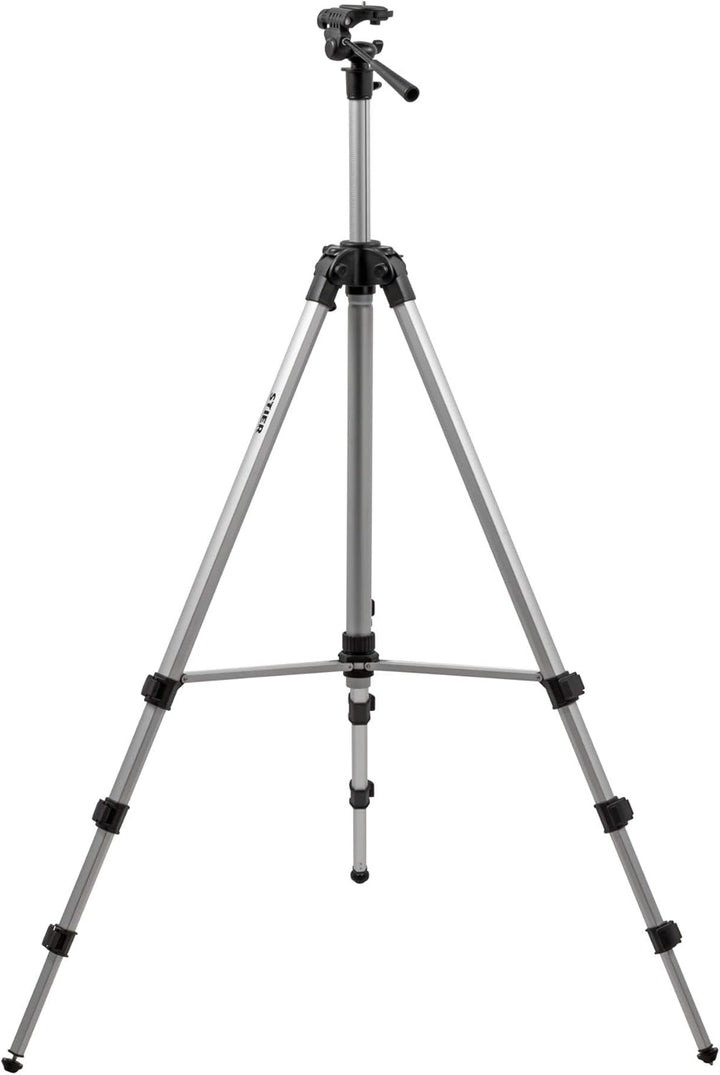 STIER Stativ 250, Baustativ, 250 cm, für Laser und Nivelliergeräte, Arbeitshöhe 88-250 cm stufenlos