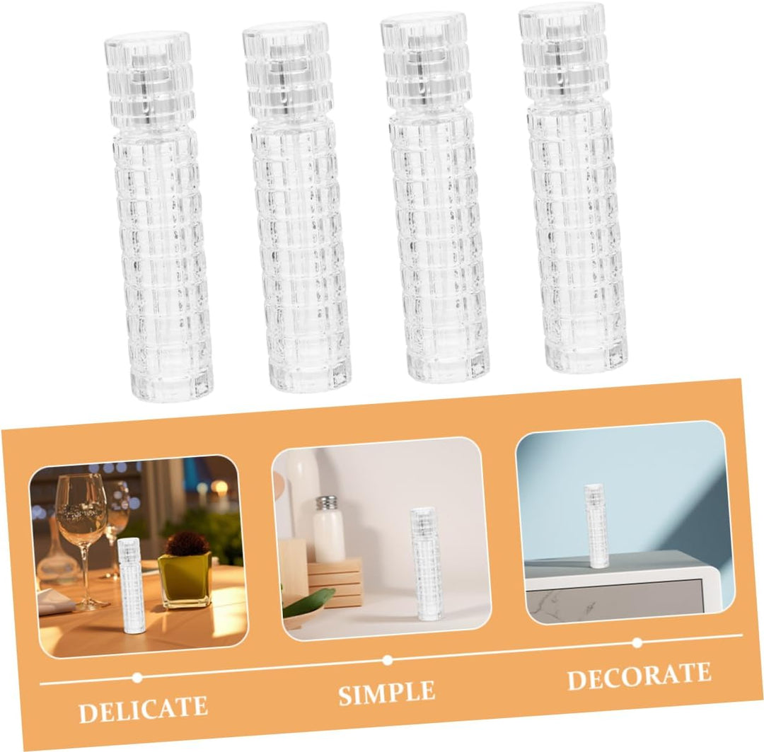 Ciieeo 4 Stück Cocktailzerstäuber aus Glas mit Verschluss Bitter Sprühflasche für Cocktails und Absi