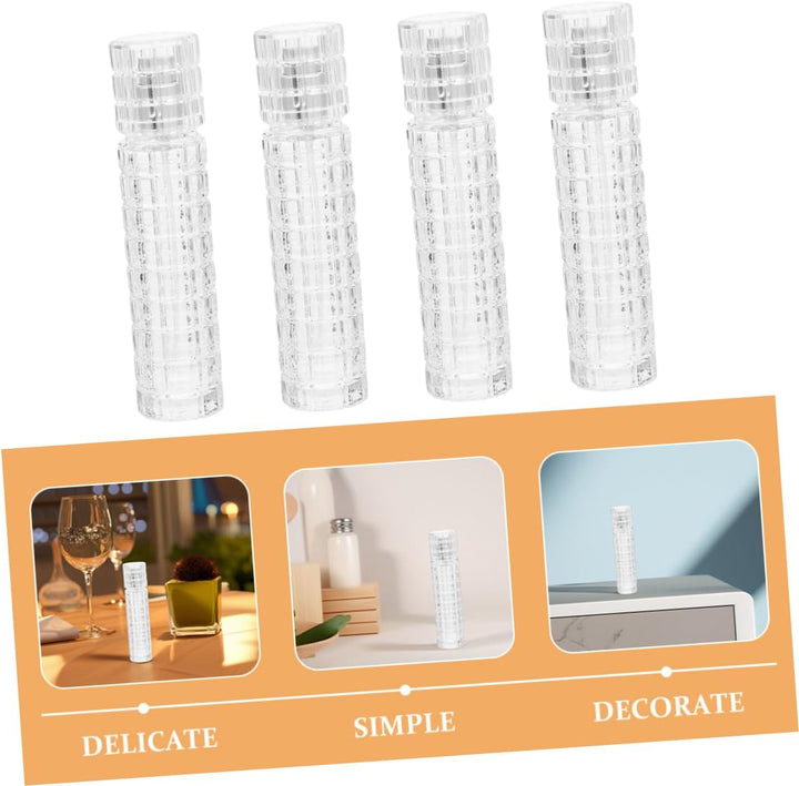 Ciieeo 4 Stück Cocktailzerstäuber aus Glas mit Verschluss Bitter Sprühflasche für Cocktails und Absi