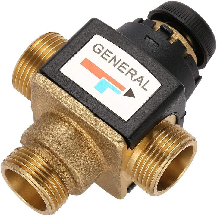 heizungsmischer 3 wege + Thermostat-Mischventil 3-Wege-DN20-Aussengewinde-Messing-Thermostat-Mischve