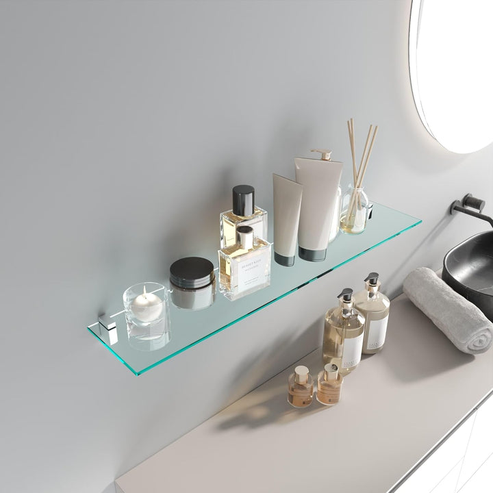 bijon Glasregal Glasablage Wandregal Glas Bad-Regal Glas Badezimmer Regal Badablage Ablageregal - 8m