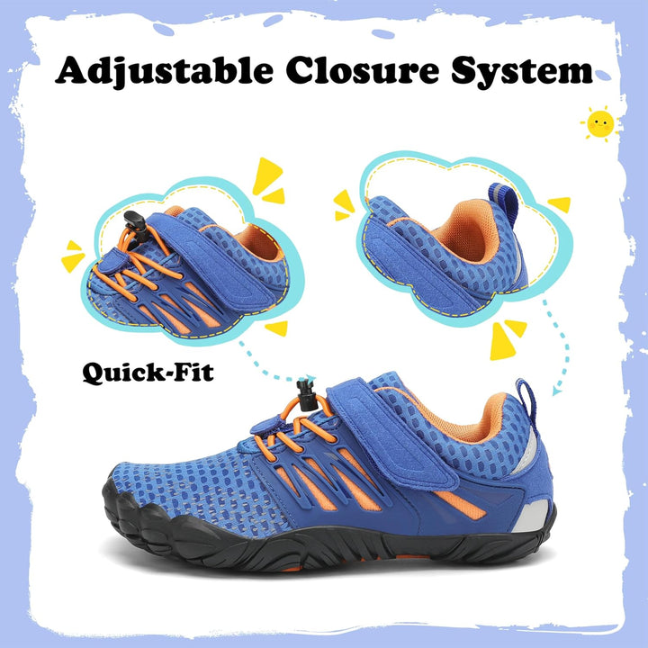 SAGUARO Jungen Mädchen Barfussschuhe Atmungsaktiv Badeschuhe für Kinder Gr.24-36 24 EU Barfuss Blau,