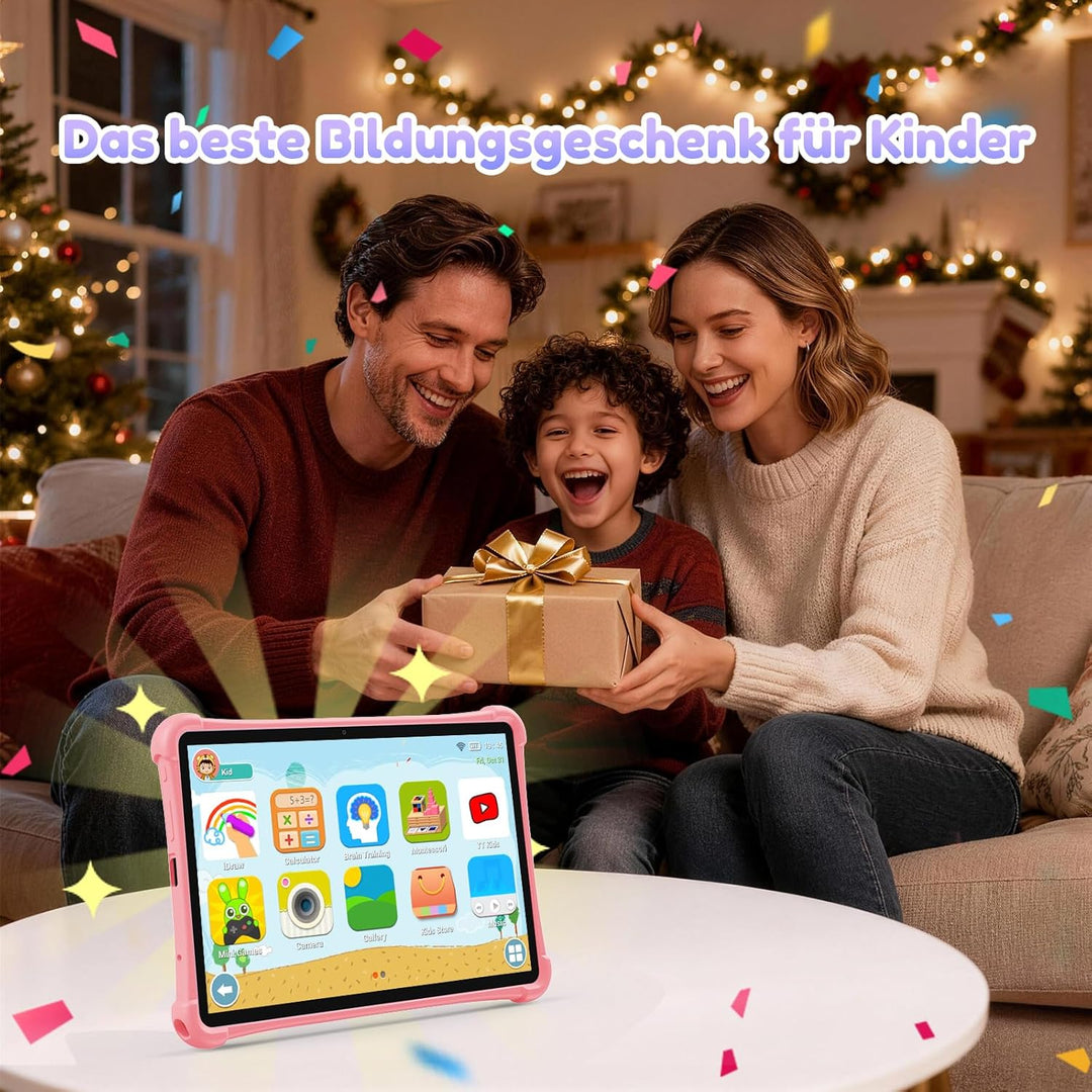 ALLDOCUBE iPlay 70 SE Kinder Tablet - Rosa 10 Zoll, iWAWA Kindersicherung, 4G LTE Android 15 mit 7GB