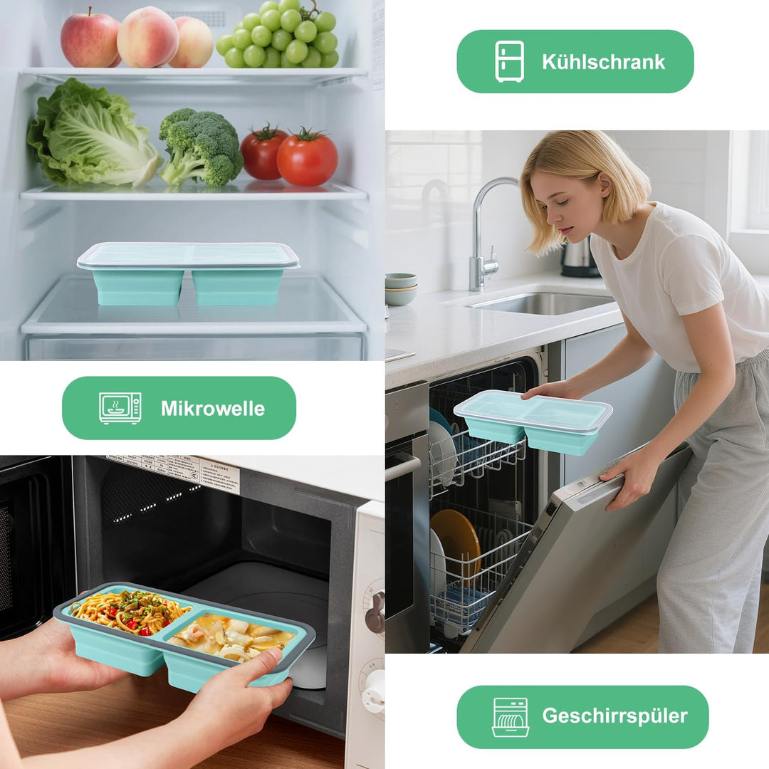 Gefrierbehälter Suppen Einfrieren Behälter Grosse Eiswürfelform Faltbar 1Stk Silikon Eiswürfelform M