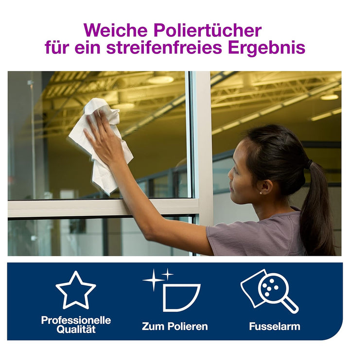 Tork Poliertücher Weiss W1/2/3, Professionelle Qualität, 1 × 450 Tücher, 197270 Nachfüllpack, Nachfü