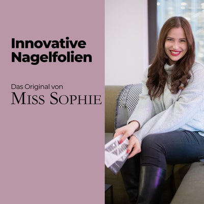 Original Miss Sophie Nagelfolien I 24 ultra-dünne Nagellack-Streifen mit French Tip transparent/weis