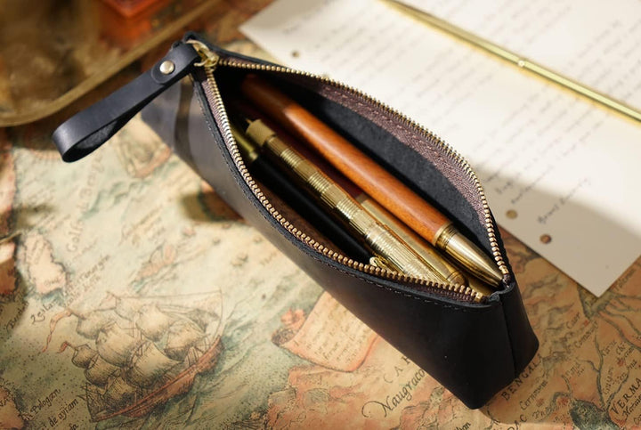 Su.B Federmäppchen - Federtasche - Etui aus Leder - Hergestellt aus Hochwertigem Leder - Passend für