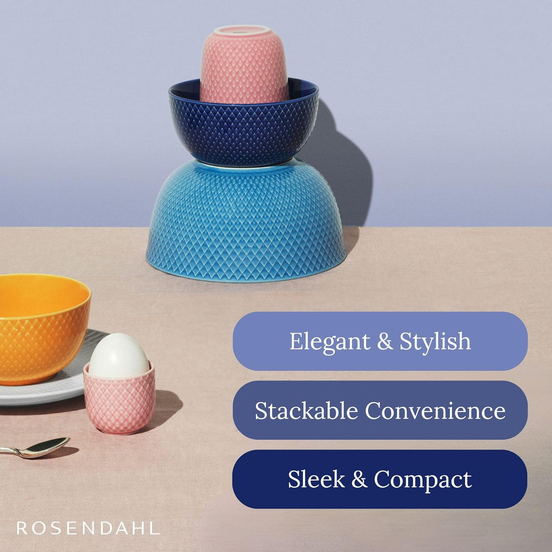 Lyngby Porcelæn Schale Ø17.5 cm Rhombe Color Mix & Match aus Porzellan, blau 17,5cm Blau, 17,5cm Bla