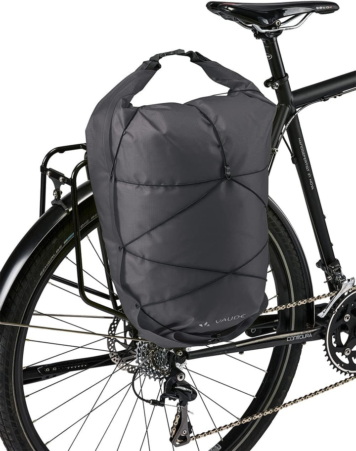 VAUDE Hinterradtaschen Aqua Back Light, Ultraleichte Hinterradtasche zum Radfahren, Black, one Size,