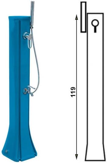 Formidra - Solardusche Happy Go 23L – DS-HG142BL – Solardusche aussen aus Polyethylen HD mit abnehmb