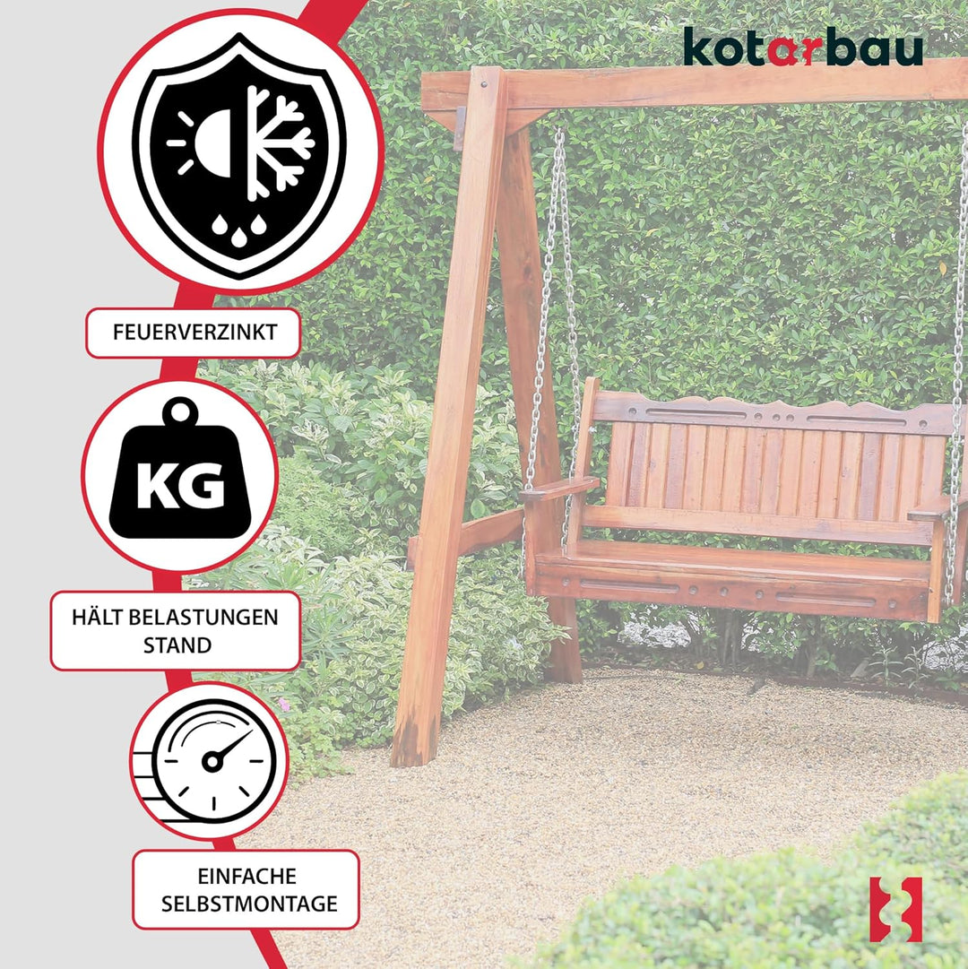 KOTARBAU® 4er Set Erdanker - Pfostenträger - 50 cm - Bodenanker - L-Form - Einschlaghülse - für Scha