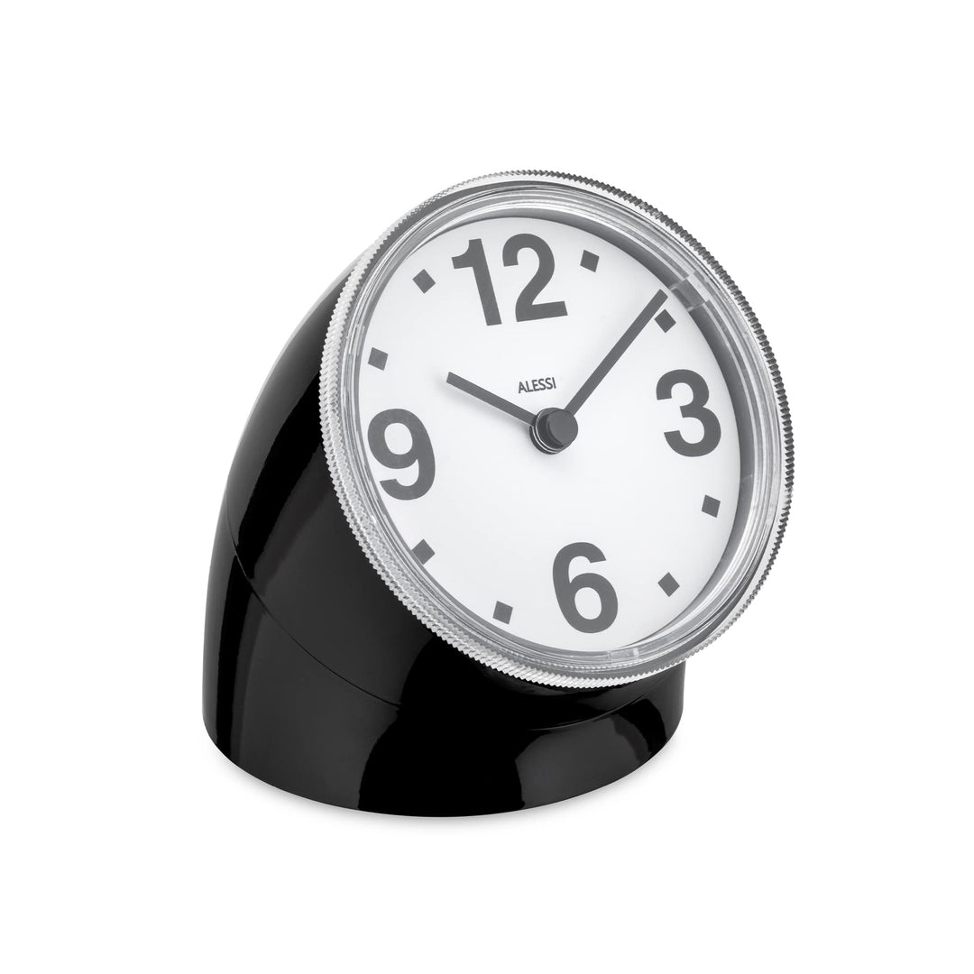 Alessi 01 B Cronotime, Tischuhr aus ABS, schwarz, Ã˜ 7cm, H 8,5cm