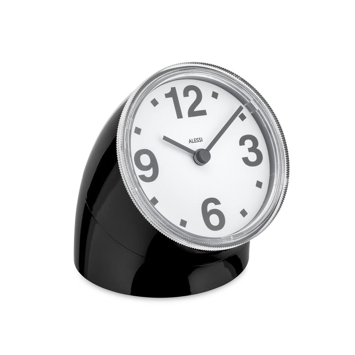 Alessi 01 B Cronotime, Tischuhr aus ABS, schwarz, Ã˜ 7cm, H 8,5cm