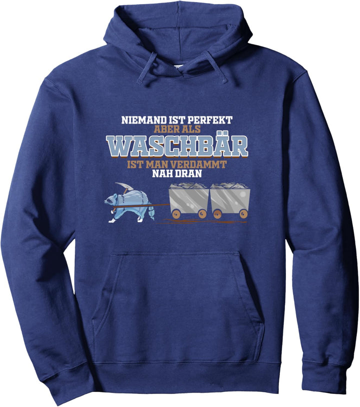 Waschbär Bergbau Geschenk für Minenarbeiter Kohlemine Kumpel Pullover Hoodie
