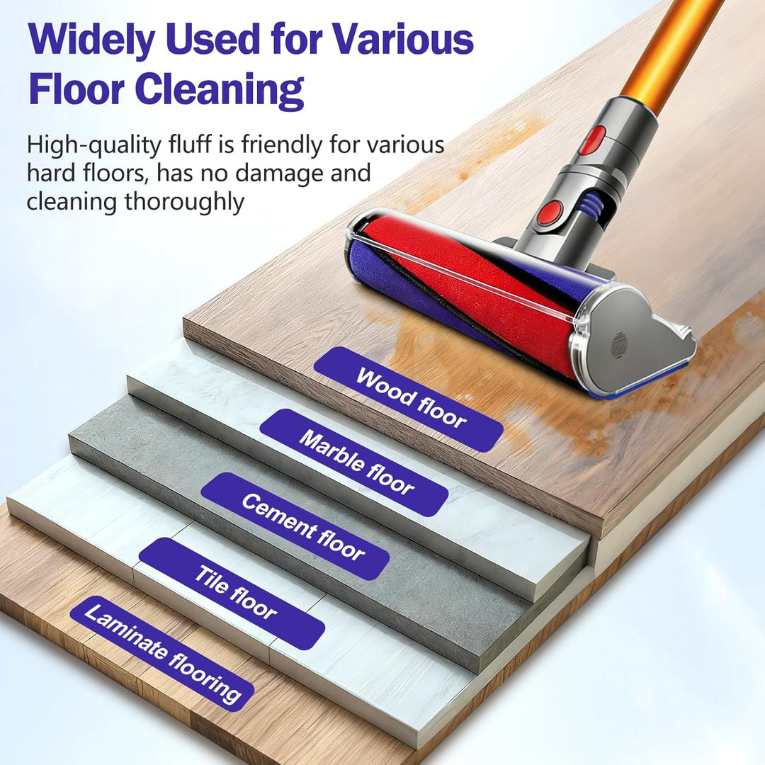 Bürste Ersatzbürste für Dyson V6 V7 V8 V10 V11 Staubsauger Roller Bodenbürste, Softwalzen für Dyson