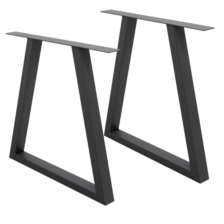 ECD Germany 2X Tischbeine Trapez Design, 60 x 72 cm, Anthrazit, pulverbeschichtete Stahl, Industried
