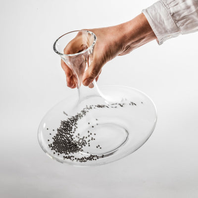 Eisch Glas Reinigungs Set – Müheloses Reinigen und Trocknen von Dekanter, Karaffe oder Flasche mit R