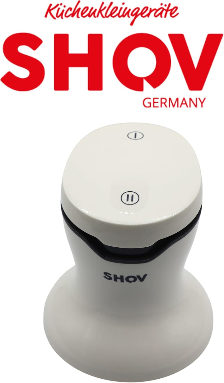 SHOV Mini Zerkleinerer Ein-Hand-Bedientaste, 700ml Glasbehälter, Gemüsezerkleinerer, elektrischer Mi