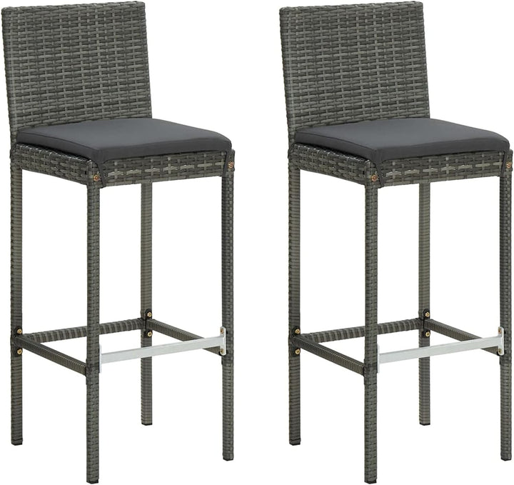 Tidyard 3-TLG. Gartenbar-Set mit Kissen mit 2 Barhocker & 1 Terrassen-Gruppe Sitzgruppe Balkonset Ga