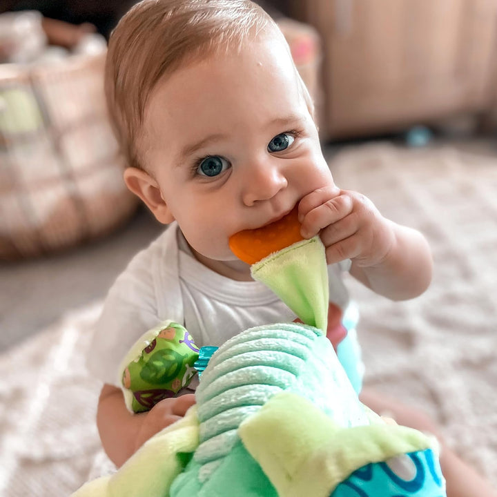 Playgro Sensory Friend Drache - Babyspielzeug - Motorik - Babysensorik - Babyrassel - Babymotorik -