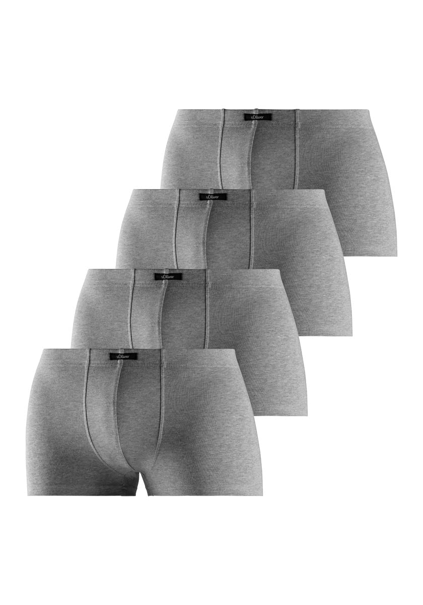 s.Oliver Herren Boxershorts (4er Pack) M 4x Grau Meliert, M 4x Grau Meliert