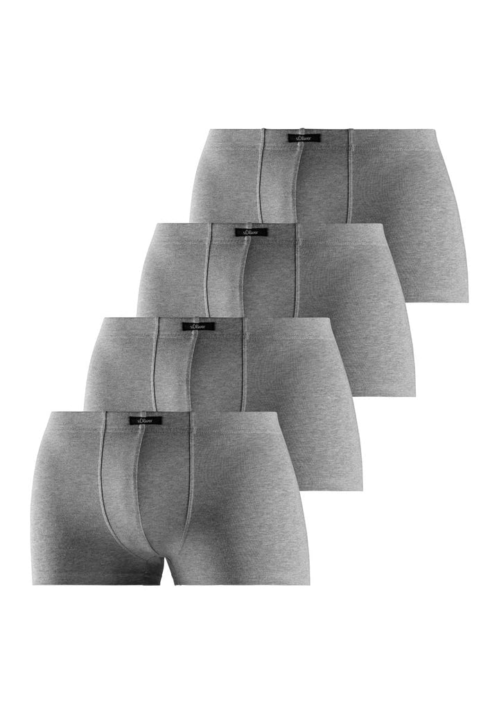 s.Oliver Herren Boxershorts (4er Pack) M 4x Grau Meliert, M 4x Grau Meliert