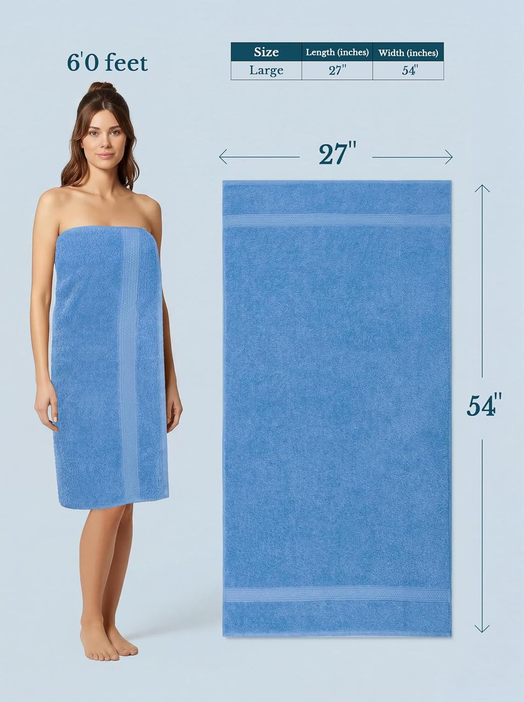 Utopia Towels 4er-Pack Premium Badetücher Set, (68x137 cm), 100% ringgesponnene Baumwolle, 600 g/m²,