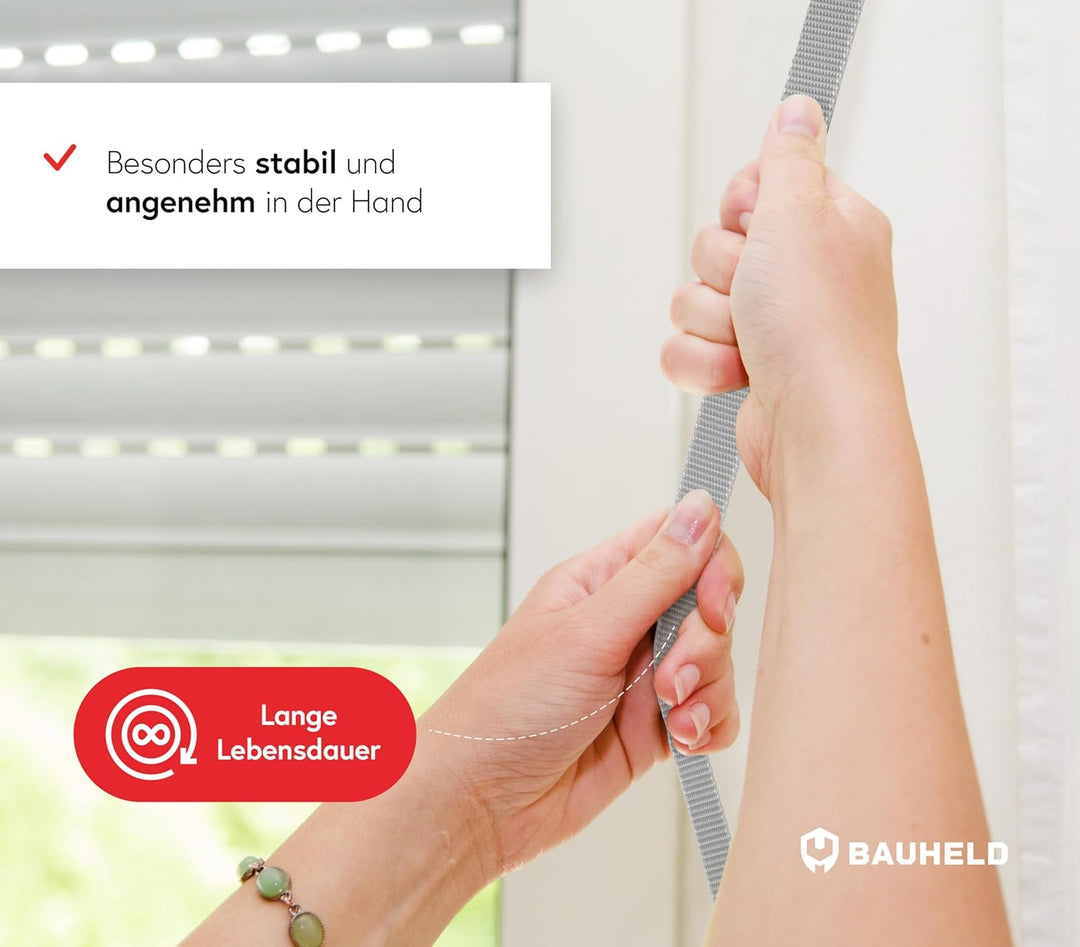 BAUHELD® 50m Rolladengurt 14mm 18mm 20mm 23mm [Made in Germany] Für Rolläden an Türen &amp; Fenster geei