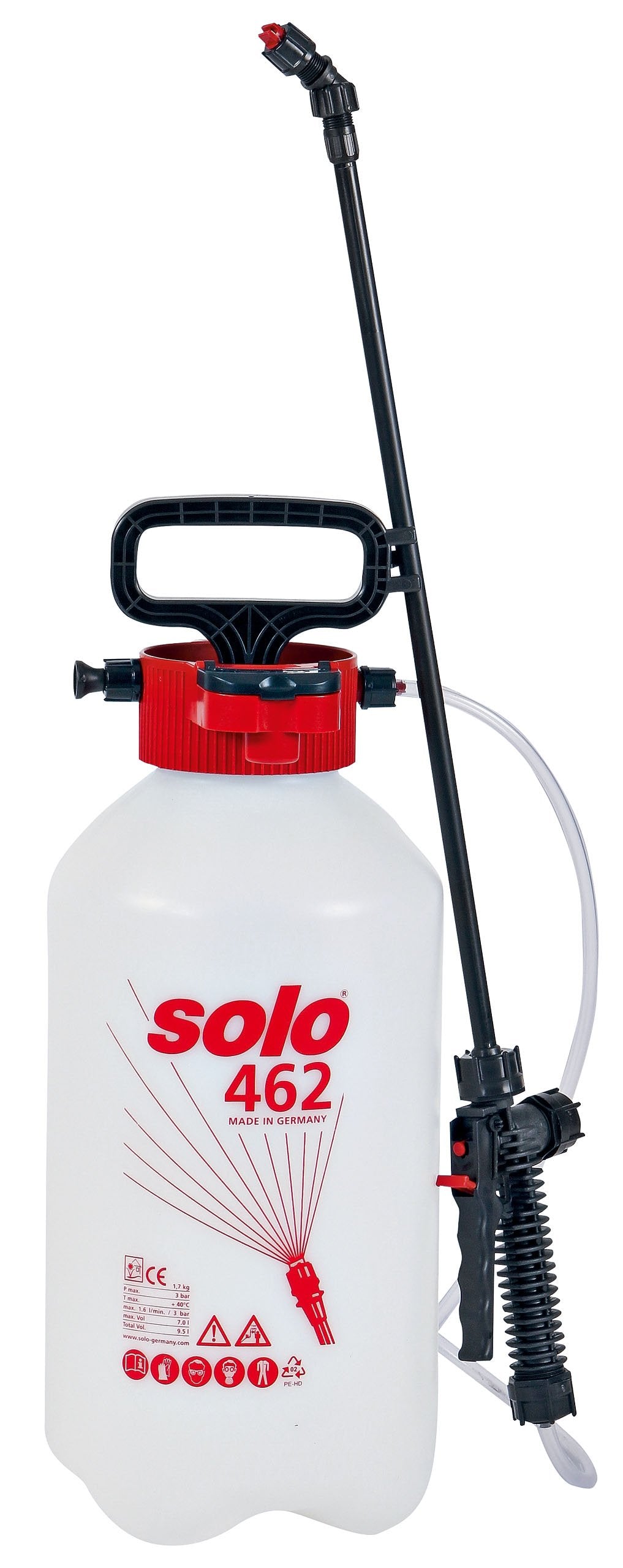 Solo 462 Drucksprüher 7 Liter schultertragbar - Sprühgerät für Garten, Haus und Landschaftspflege, W
