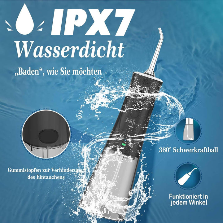 SURFOU Munddusche Kabellos, Elektrische Zahnseide Oral Irrigator Zahndusche Wasser Zahnreiniger, Zah